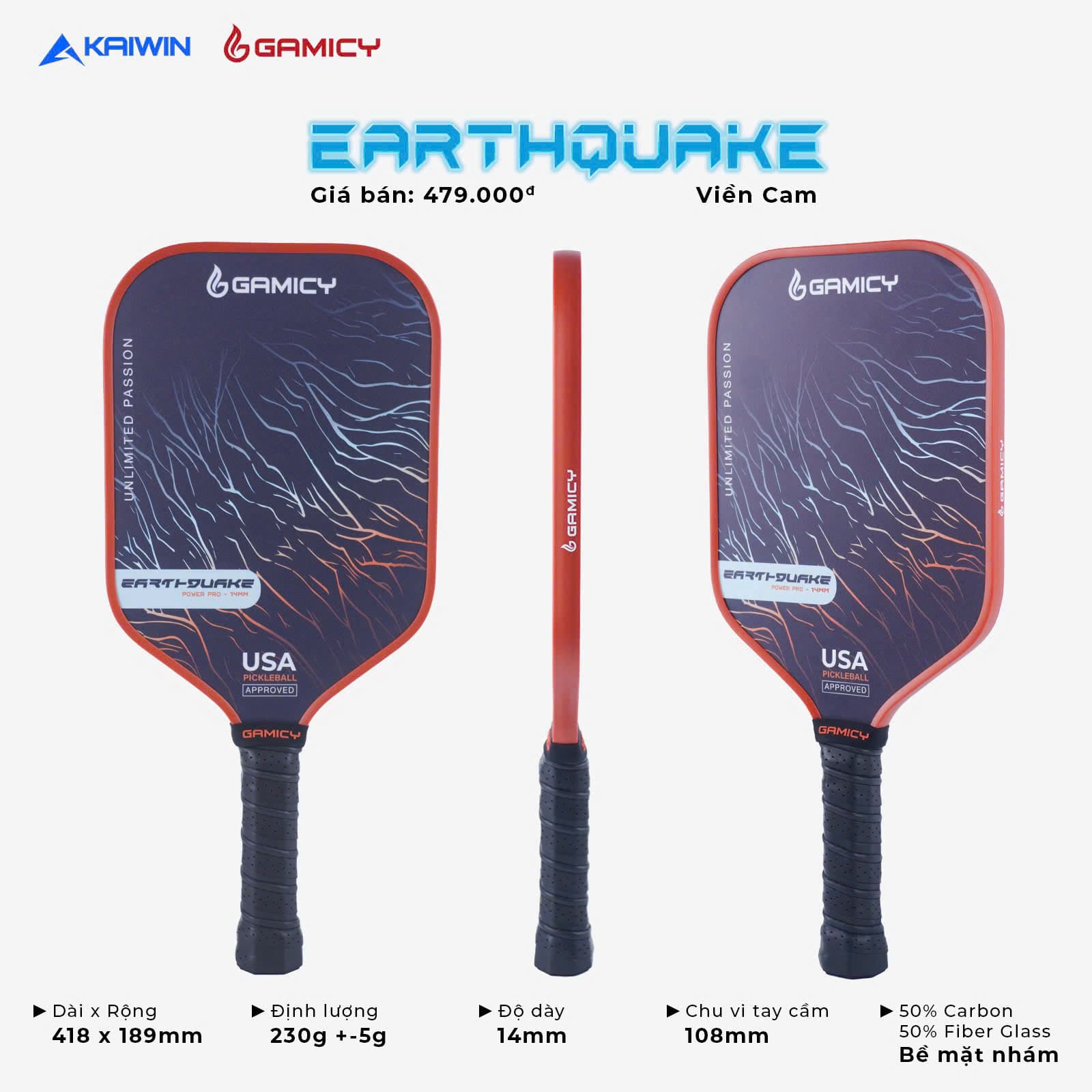 Vợt Pickleball Gamicy EarthQuake