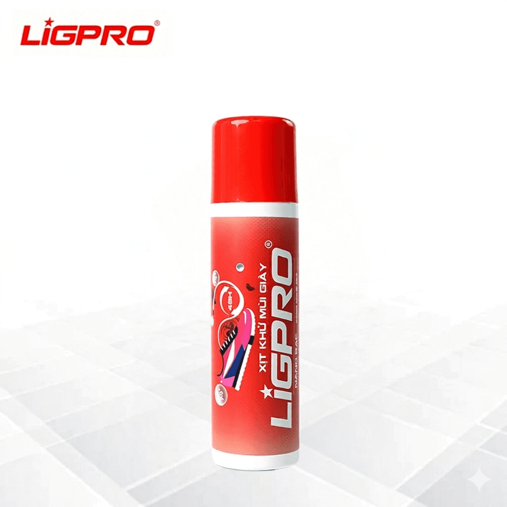 Xịt Khử Mùi Giày - Ligpro 200ml/chai (hương Hoa Hồng)